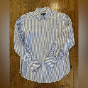 JCREW blue & white blouse